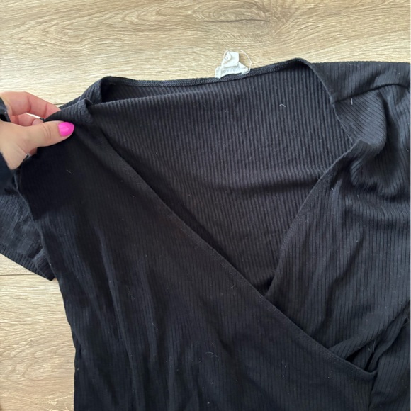 Garage Black Ribbed Knit Top - Picture 2 of 3